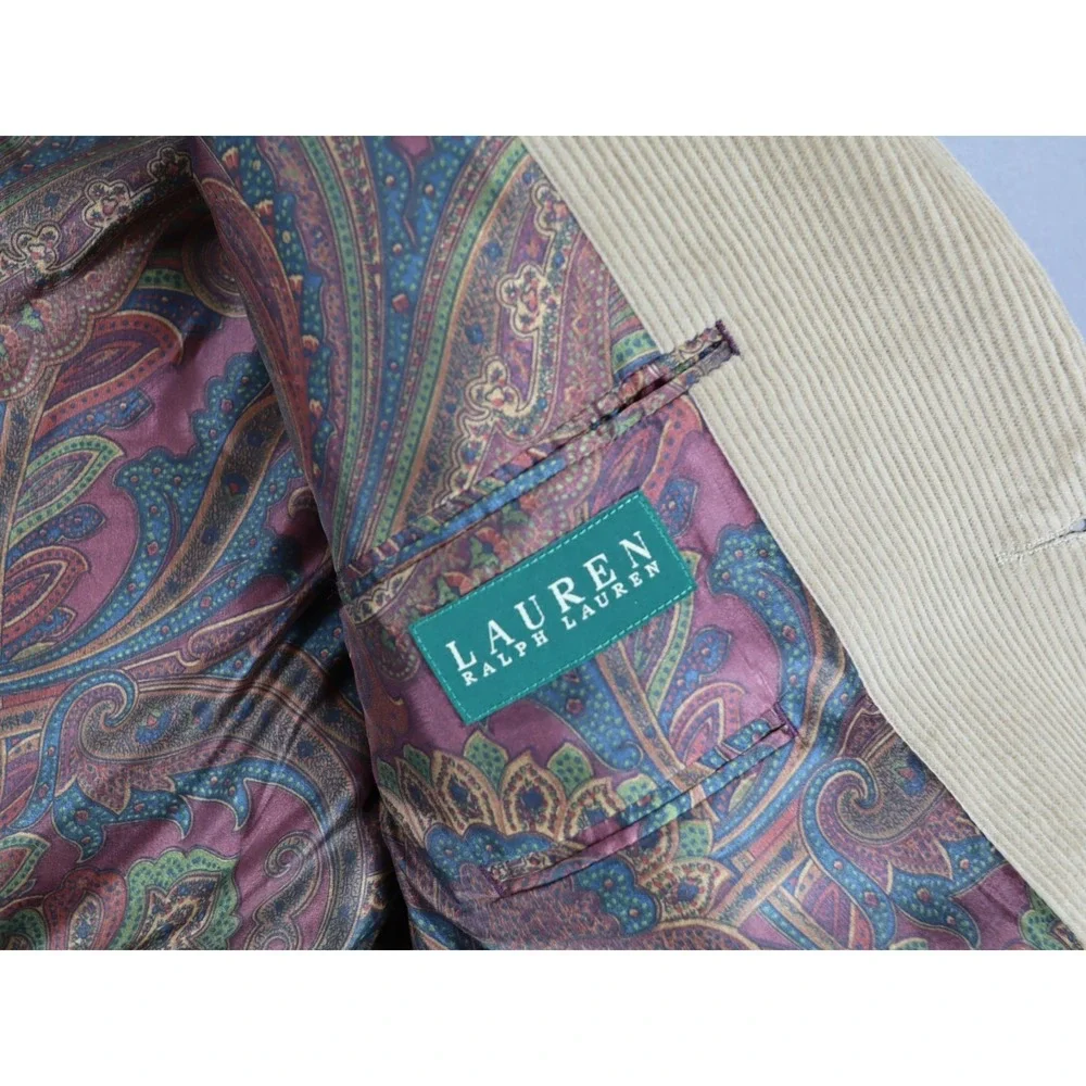 Lauren Corduroy Blazer Sz 42R Brown 2 Button Sport Coat Jacket Ralph Lauren Polo